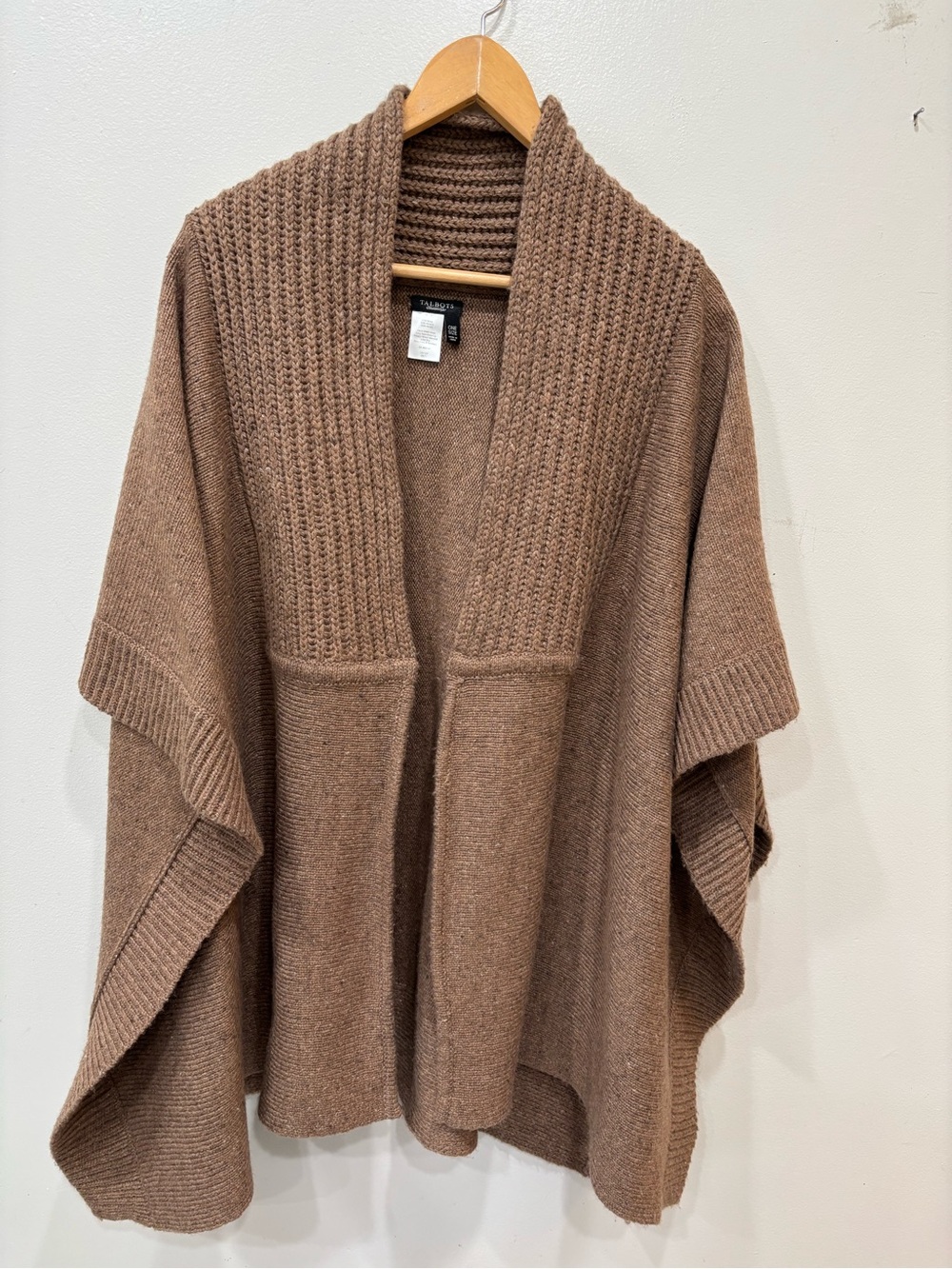 Talbots Wool Blend Poncho Open Sweater Women’s ONE SIZE